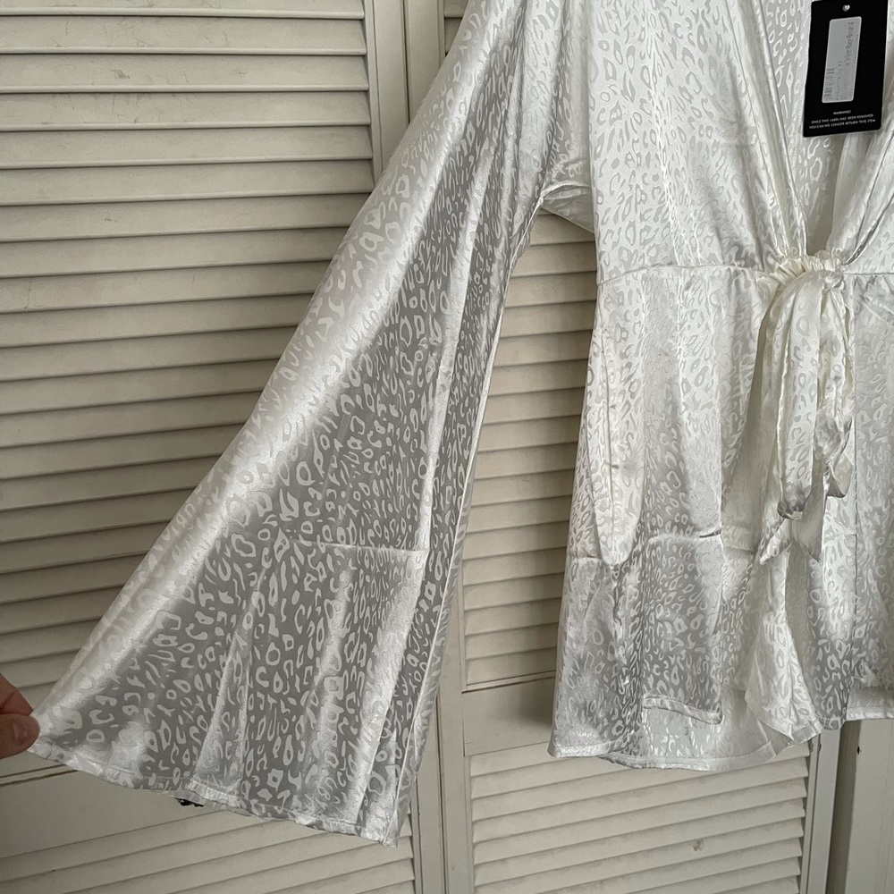 Pretty Little Thing  white leopard print romper